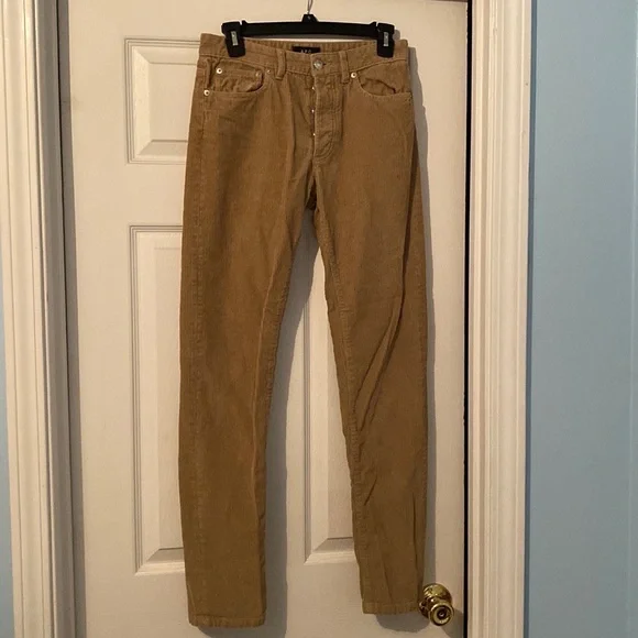 A.P.C Petite new standard corduroy tan pants 100% cotton size: 28 - Picture 1 of 9
